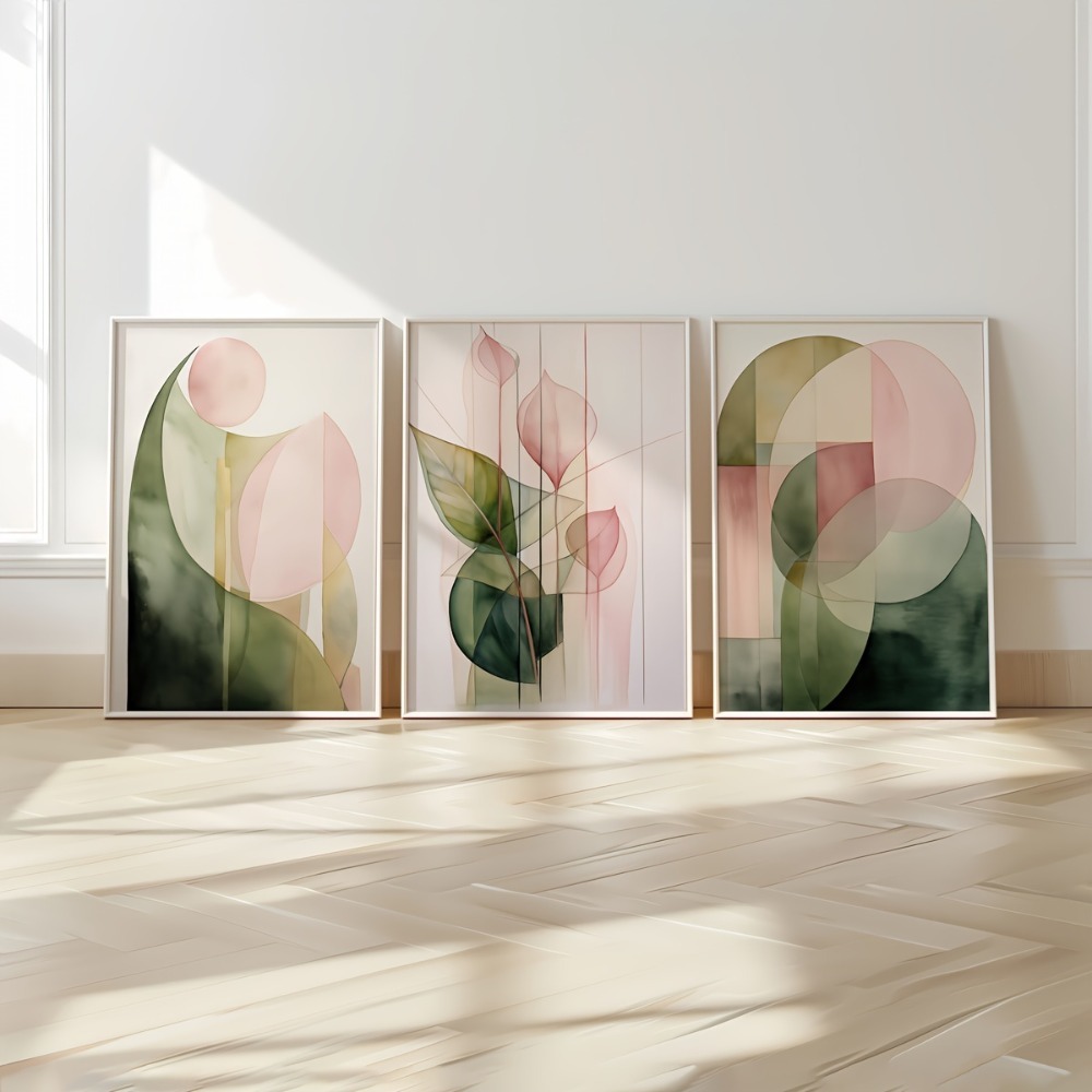 ​Frameless Modern Green Pink A - Resin Art Aesthetic ulasan dan harga