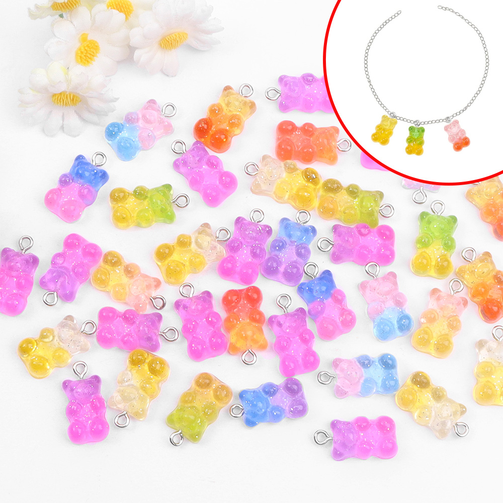 60pcs Dual Color Resin Bear Sh - Resin Art Supplies ulasan dan harga