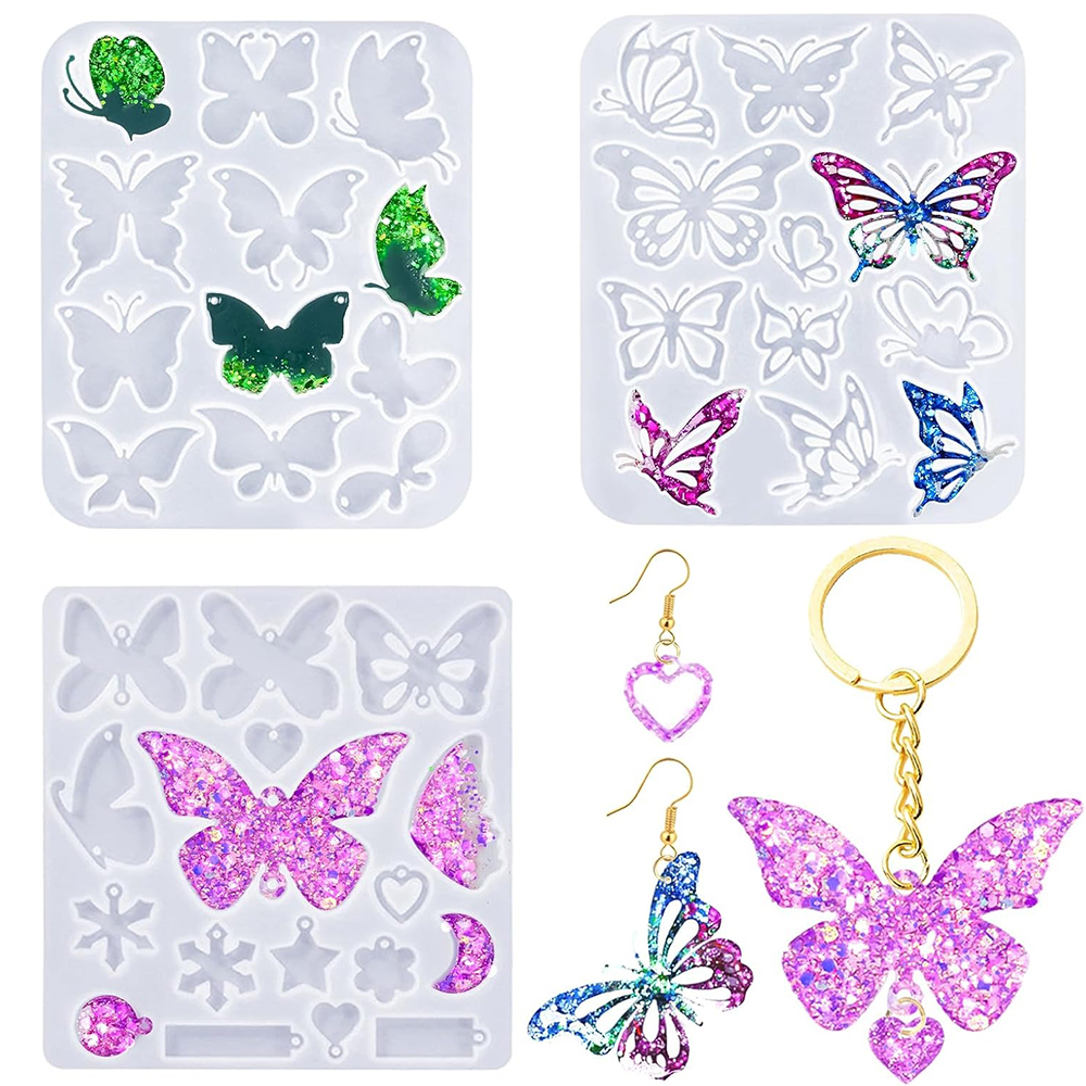 Resin Earring Molds Butterfly  - Resin Art A Keychain ulasan dan harga