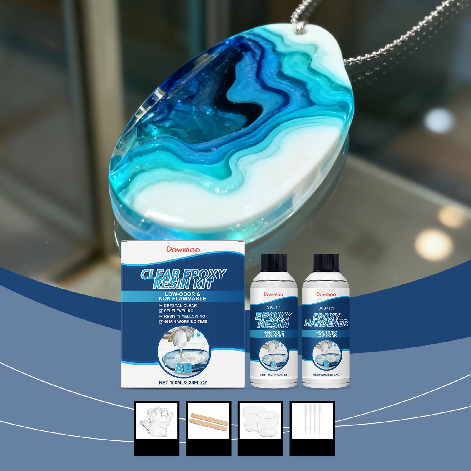 DIY Crystals Clear Epoxys Resi - Resin Art And Jewelry ulasan dan harga