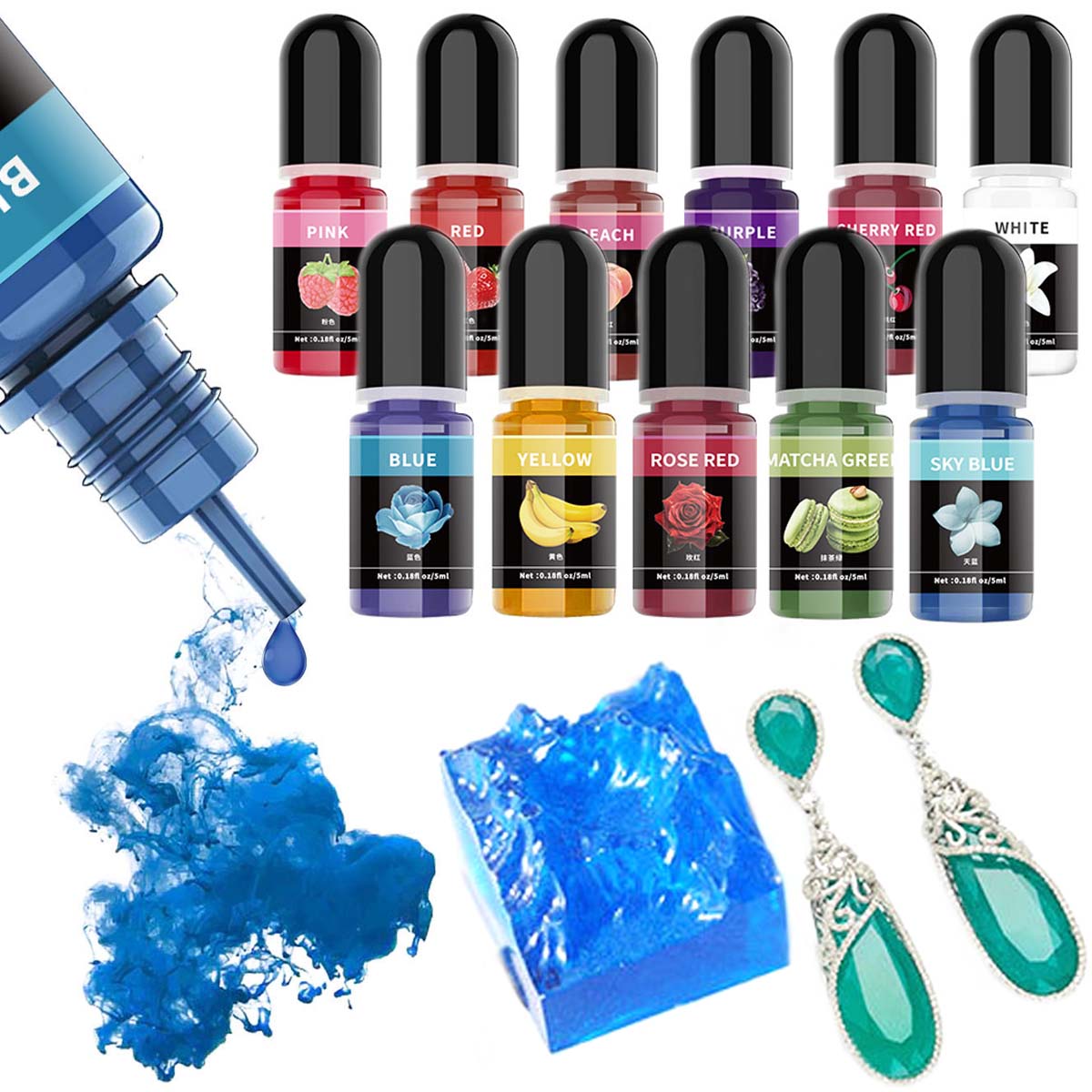 5ml/Bottle Epoxy Resin Pigment - Resin Art And Jewelry ulasan dan harga