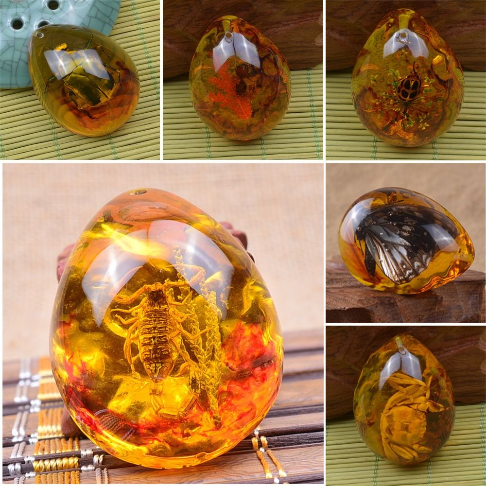 DIY Jewelry Craft Amber Stone  - Resin Art Necklace ulasan dan harga