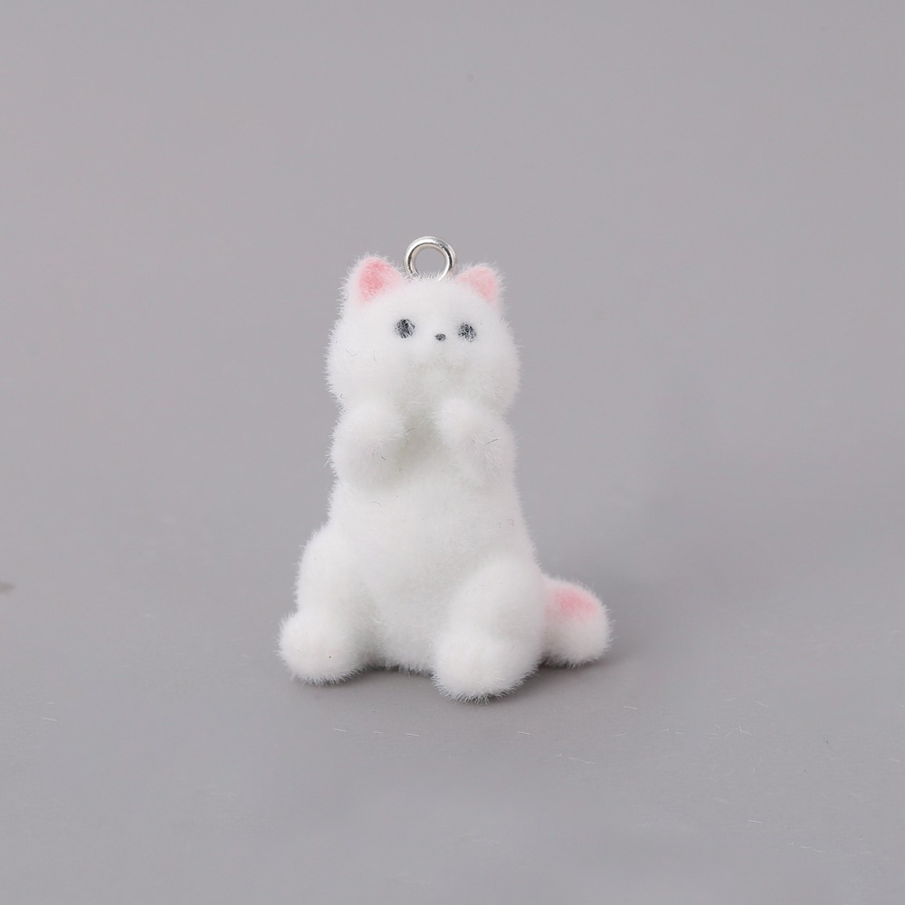 2pcs Flocking Little Cat Resin - Resin Art Pendant ulasan dan harga