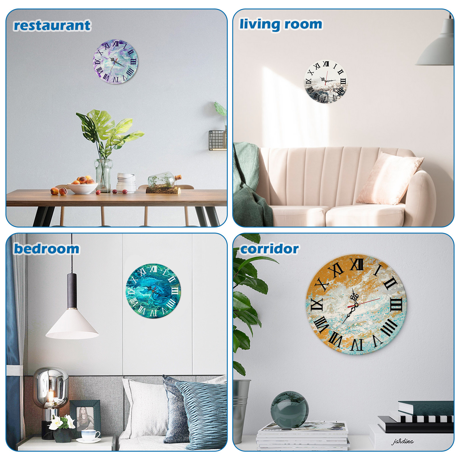 1Set Round Silicone Clock Dial - Resin Art Clock ulasan dan harga