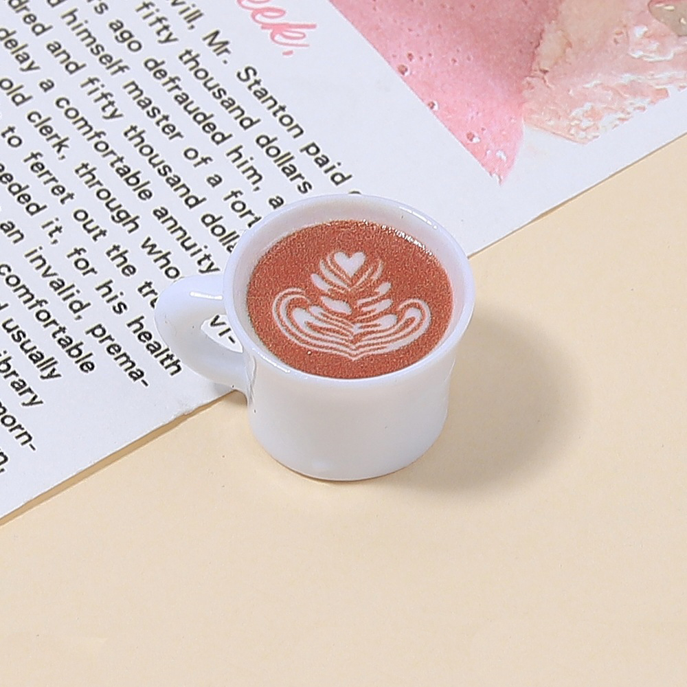 10pcs Love Heart Coffee Cup Re - Resin Art Pendant ulasan dan harga