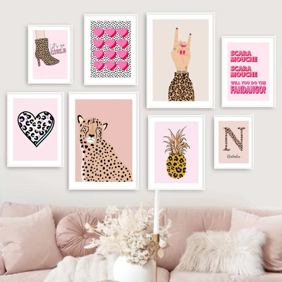 Nordic Abstract Wall Art Pink  - Resin Art Name ulasan dan harga