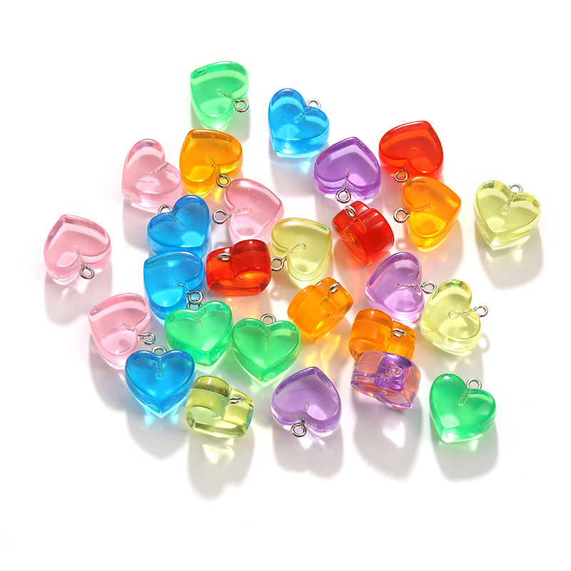 10pcs 15x18MM Multicolor Trans - Resin Art Necklace ulasan dan harga