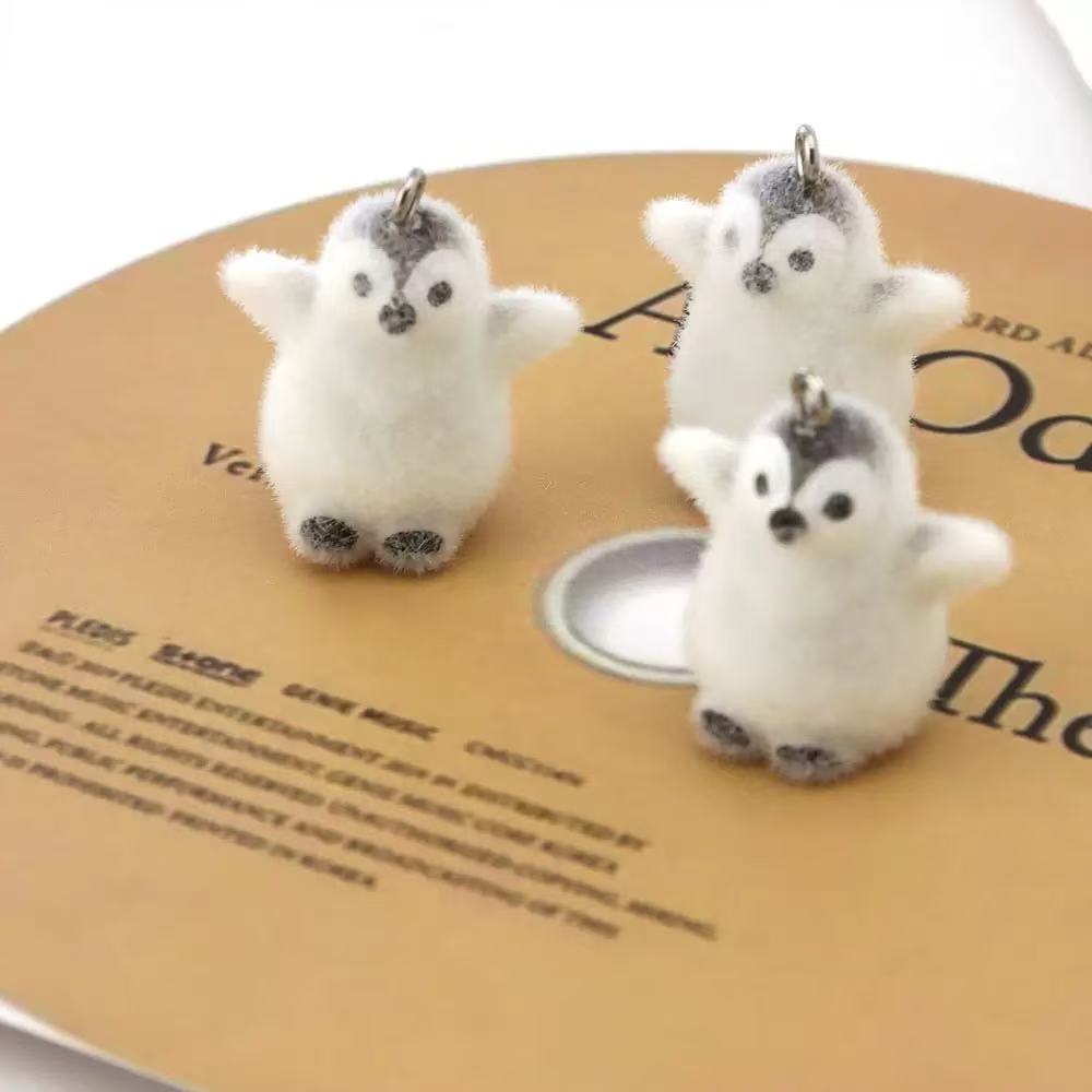 5pcs Flocking Small Penguin Re - Resin Art Pendant ulasan dan harga