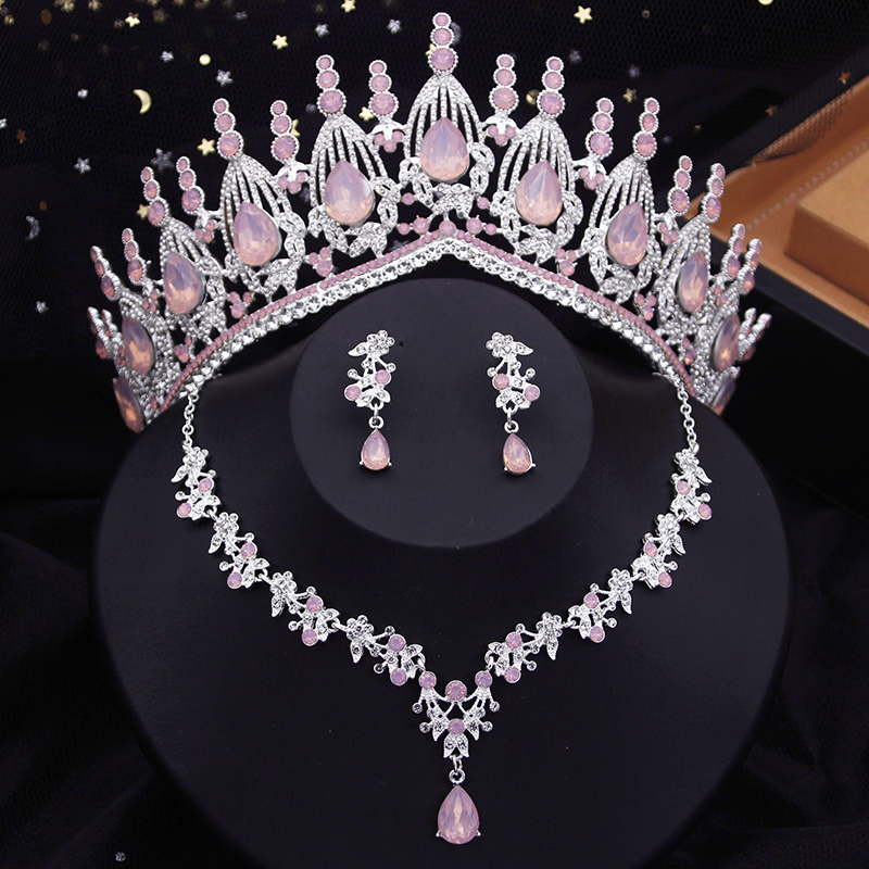 Blue Crown Bridal Jewelry Sets - Resin Art Necklace ulasan dan harga
